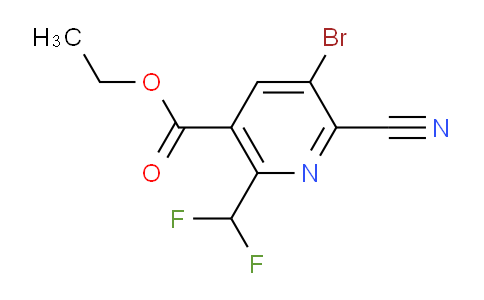 AM126167 | 1804632-67-4 | Ethyl 3-bromo-2-cyano-6-(difluoromethyl)pyridine-5-carboxylate