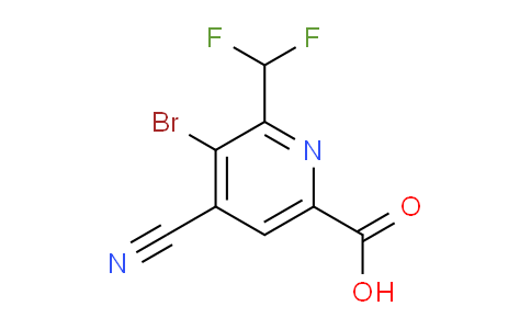 AM126242 | 1806915-70-7 | 3-Bromo-4-cyano-2-(difluoromethyl)pyridine-6-carboxylic acid