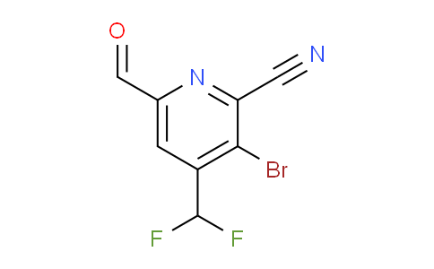 3-Bromo-2-cyano-4-(difluoromethyl)pyridine-6-carboxaldehyde
