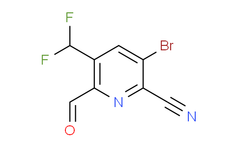 3-Bromo-2-cyano-5-(difluoromethyl)pyridine-6-carboxaldehyde