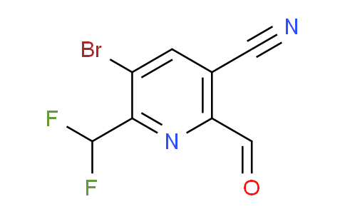 3-Bromo-5-cyano-2-(difluoromethyl)pyridine-6-carboxaldehyde