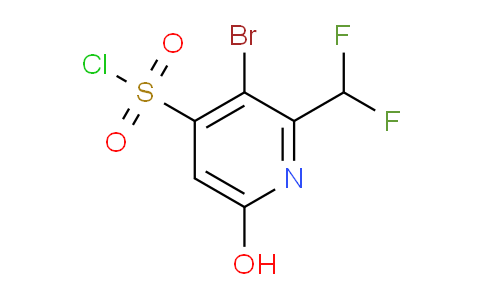 3-Bromo-2-(difluoromethyl)-6-hydroxypyridine-4-sulfonyl chloride
