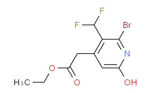 Ethyl 2-bromo-3-(difluoromethyl)-6-hydroxypyridine-4-acetate