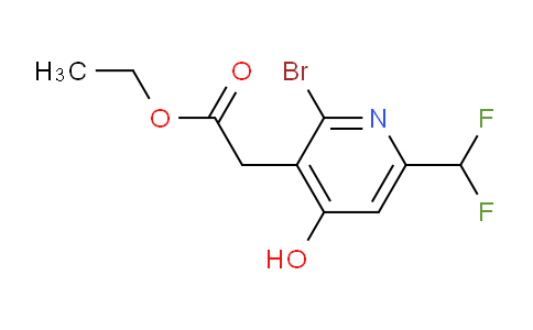 Ethyl 2-bromo-6-(difluoromethyl)-4-hydroxypyridine-3-acetate