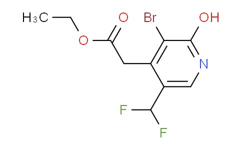 AM126353 | 1806069-15-7 | Ethyl 3-bromo-5-(difluoromethyl)-2-hydroxypyridine-4-acetate