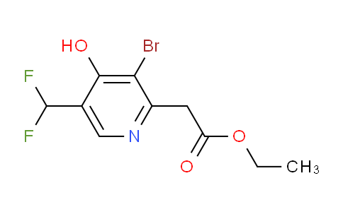 Ethyl 3-bromo-5-(difluoromethyl)-4-hydroxypyridine-2-acetate