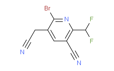 2-Bromo-5-cyano-6-(difluoromethyl)pyridine-3-acetonitrile