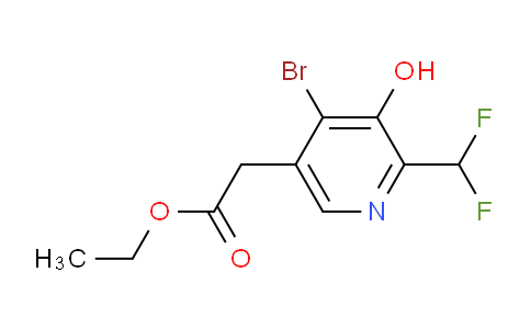 Ethyl 4-bromo-2-(difluoromethyl)-3-hydroxypyridine-5-acetate
