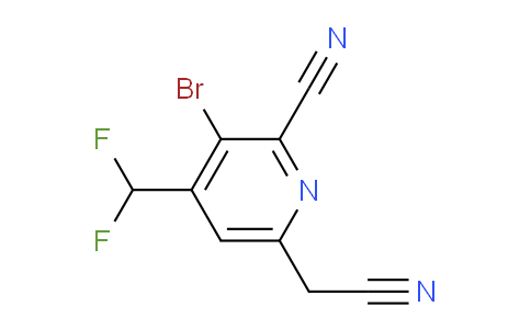 3-Bromo-2-cyano-4-(difluoromethyl)pyridine-6-acetonitrile