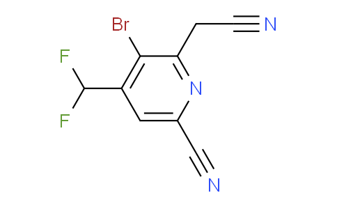 3-Bromo-6-cyano-4-(difluoromethyl)pyridine-2-acetonitrile
