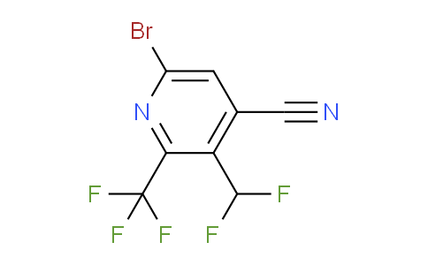 6-Bromo-4-cyano-3-(difluoromethyl)-2-(trifluoromethyl)pyridine