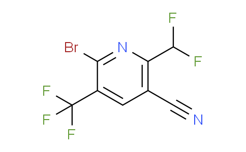 2-Bromo-5-cyano-6-(difluoromethyl)-3-(trifluoromethyl)pyridine