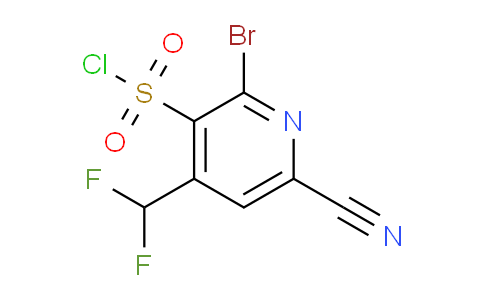 2-Bromo-6-cyano-4-(difluoromethyl)pyridine-3-sulfonyl chloride
