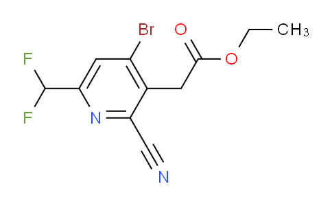 Ethyl 4-bromo-2-cyano-6-(difluoromethyl)pyridine-3-acetate