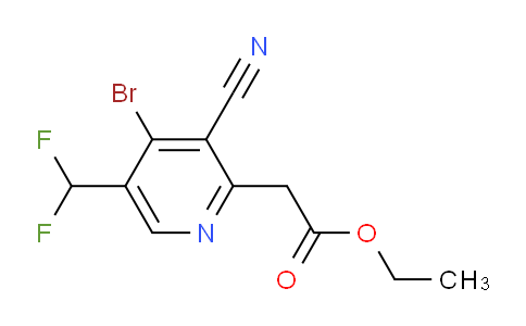 Ethyl 4-bromo-3-cyano-5-(difluoromethyl)pyridine-2-acetate