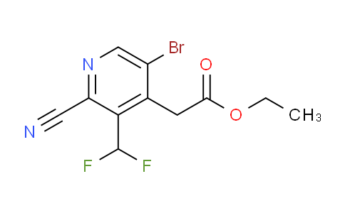 Ethyl 5-bromo-2-cyano-3-(difluoromethyl)pyridine-4-acetate