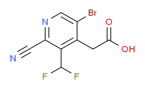 5-Bromo-2-cyano-3-(difluoromethyl)pyridine-4-acetic acid