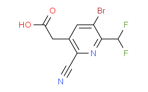 3-Bromo-6-cyano-2-(difluoromethyl)pyridine-5-acetic acid