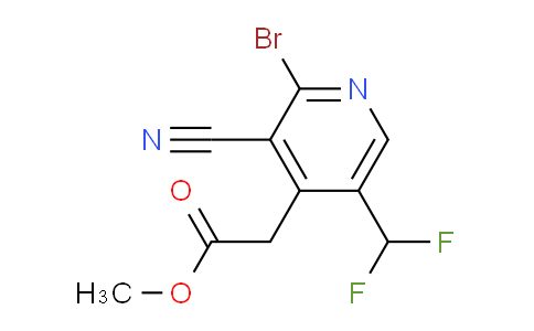 Methyl 2-bromo-3-cyano-5-(difluoromethyl)pyridine-4-acetate