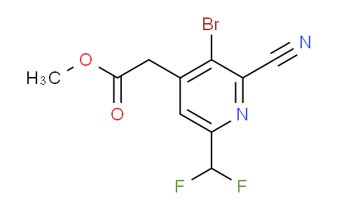 AM126637 | 1804633-29-1 | Methyl 3-bromo-2-cyano-6-(difluoromethyl)pyridine-4-acetate