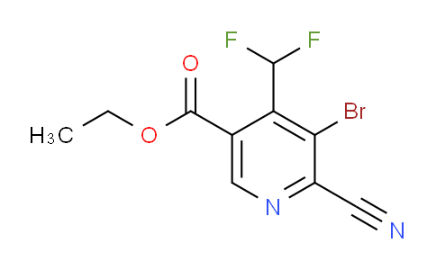 AM126657 | 1806830-96-5 | Ethyl 3-bromo-2-cyano-4-(difluoromethyl)pyridine-5-carboxylate