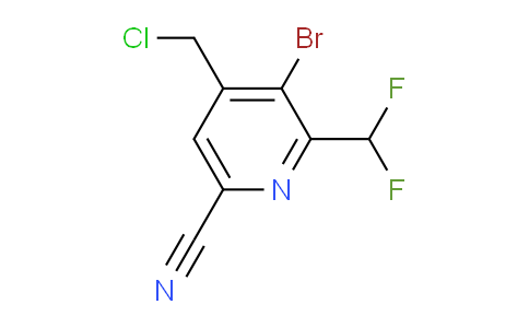 3-Bromo-4-(chloromethyl)-6-cyano-2-(difluoromethyl)pyridine