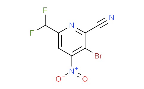 3-Bromo-2-cyano-6-(difluoromethyl)-4-nitropyridine