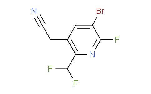 3-Bromo-6-(difluoromethyl)-2-fluoropyridine-5-acetonitrile