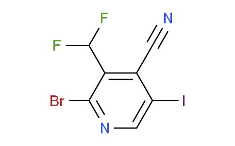2-Bromo-4-cyano-3-(difluoromethyl)-5-iodopyridine