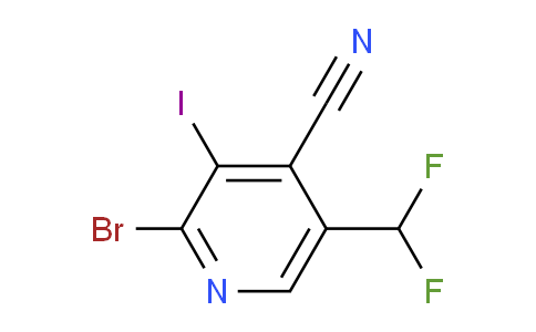 2-Bromo-4-cyano-5-(difluoromethyl)-3-iodopyridine
