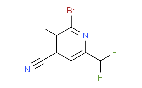 2-Bromo-4-cyano-6-(difluoromethyl)-3-iodopyridine