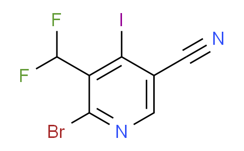 2-Bromo-5-cyano-3-(difluoromethyl)-4-iodopyridine