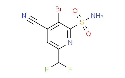 3-Bromo-4-cyano-6-(difluoromethyl)pyridine-2-sulfonamide
