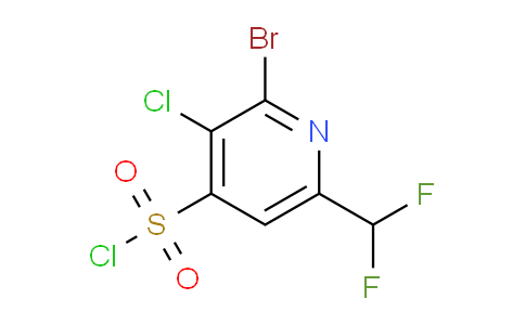 2-Bromo-3-chloro-6-(difluoromethyl)pyridine-4-sulfonyl chloride