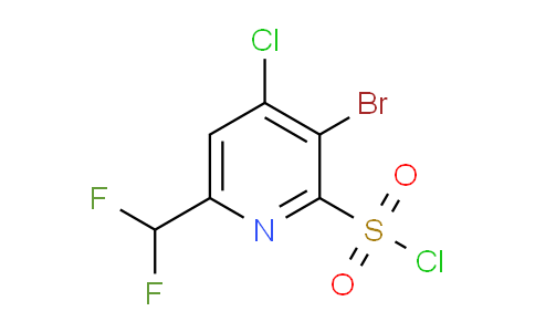 3-Bromo-4-chloro-6-(difluoromethyl)pyridine-2-sulfonyl chloride
