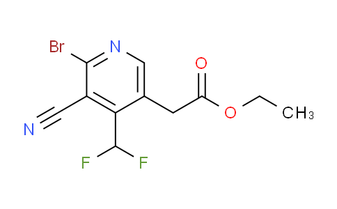 AM127245 | 1805343-67-2 | Ethyl 2-bromo-3-cyano-4-(difluoromethyl)pyridine-5-acetate