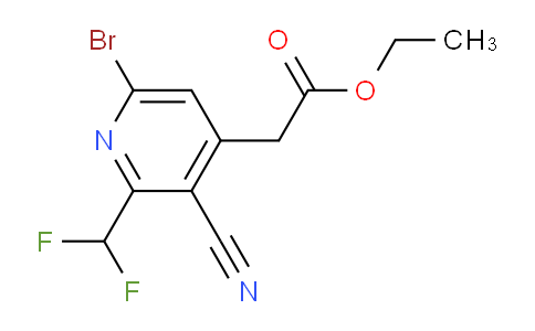 AM127253 | 1805343-86-5 | Ethyl 6-bromo-3-cyano-2-(difluoromethyl)pyridine-4-acetate