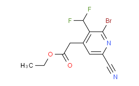 AM127254 | 1806056-62-1 | Ethyl 2-bromo-6-cyano-3-(difluoromethyl)pyridine-4-acetate