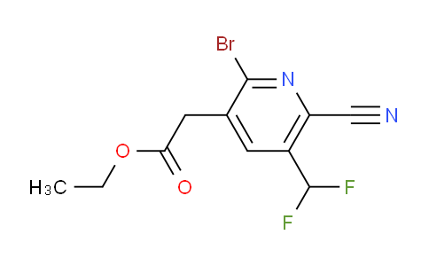 AM127256 | 1806919-51-6 | Ethyl 2-bromo-6-cyano-5-(difluoromethyl)pyridine-3-acetate