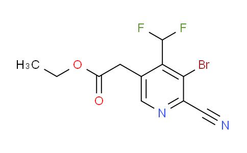 AM127257 | 1805232-11-4 | Ethyl 3-bromo-2-cyano-4-(difluoromethyl)pyridine-5-acetate