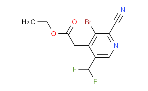AM127258 | 1805343-93-4 | Ethyl 3-bromo-2-cyano-5-(difluoromethyl)pyridine-4-acetate