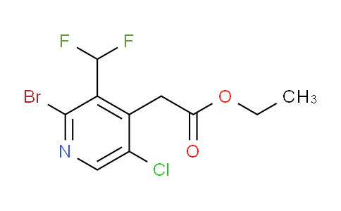 Ethyl 2-bromo-5-chloro-3-(difluoromethyl)pyridine-4-acetate