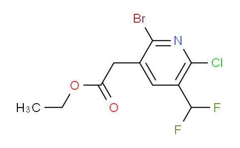 Ethyl 2-bromo-6-chloro-5-(difluoromethyl)pyridine-3-acetate
