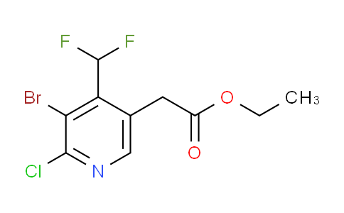 Ethyl 3-bromo-2-chloro-4-(difluoromethyl)pyridine-5-acetate