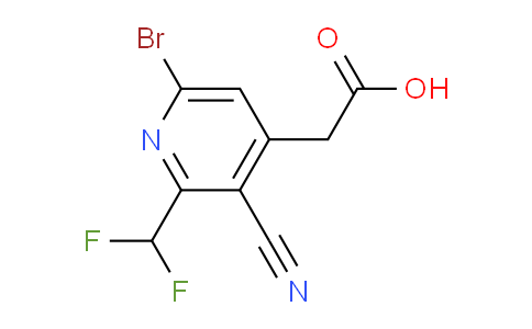6-Bromo-3-cyano-2-(difluoromethyl)pyridine-4-acetic acid