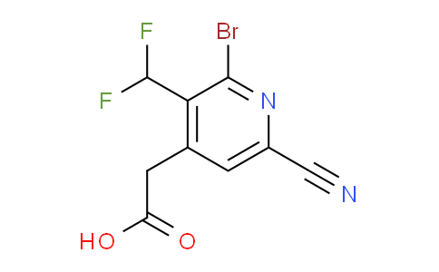 2-Bromo-6-cyano-3-(difluoromethyl)pyridine-4-acetic acid