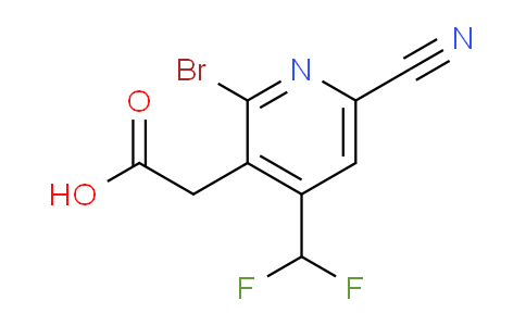 2-Bromo-6-cyano-4-(difluoromethyl)pyridine-3-acetic acid