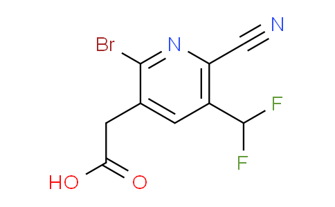2-Bromo-6-cyano-5-(difluoromethyl)pyridine-3-acetic acid