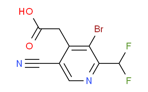 3-Bromo-5-cyano-2-(difluoromethyl)pyridine-4-acetic acid