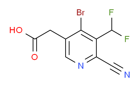 4-Bromo-2-cyano-3-(difluoromethyl)pyridine-5-acetic acid